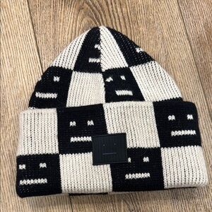 Acne Studios Black and White Beanie